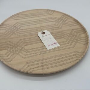 Elegant Tan Wooden Serving Platter